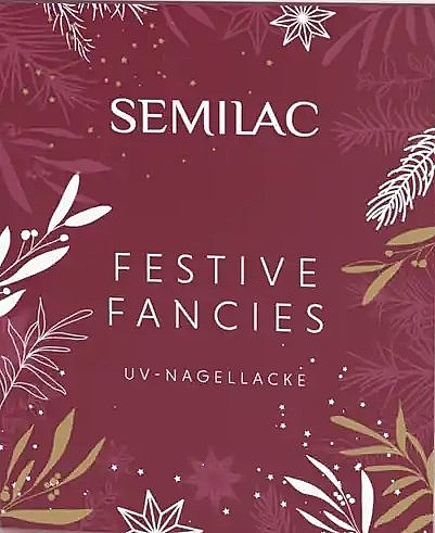 Новогодний набор - Semilac Festive Fancies Set (nail/oil/7ml + gel/2x7ml) — фото N1