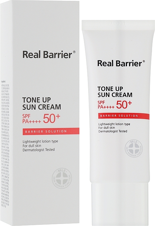 Солнцезащитный крем с осветляющим эффектом - Real Barrier Tone Up Sun Cream SPF50+ PA++++ — фото N2