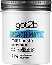 Духи, Парфюмерия, косметика Матирующая паста для волос - Got2b Beach Matt Paste Chill Hold 3 91% Naturally Derived Ingredients