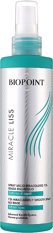 Спрей для волосся - Biopoint Miracle Liss 72h Straight Spray — фото N1