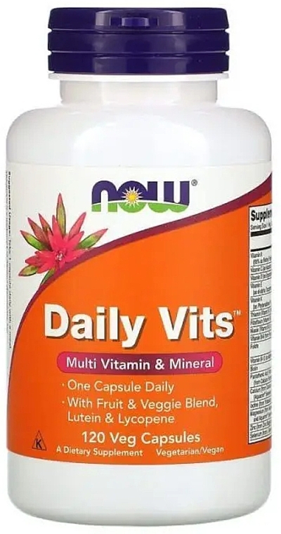 Мультивитамины и минералы, в капсулах - Now Foods Daily Vits — фото N3