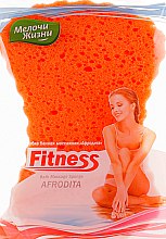 Губка банная фигурная "Афродита", оранжевая - Fino — фото N1
