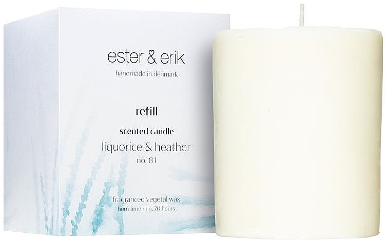 Ароматическая свеча "Лакрица и вереск" - Ester & Erik Scented Candle Refill Liquorice & Heather № 81 (сменный блок) — фото N1