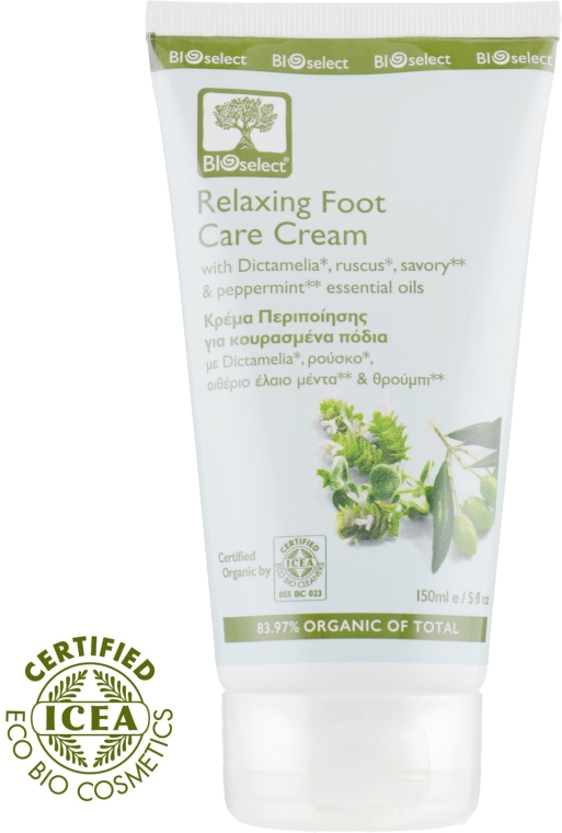 Крем для ног расслабляющий с Диктамелией и мятой - BIOselect Relaxing Foot Care Cream — фото N2