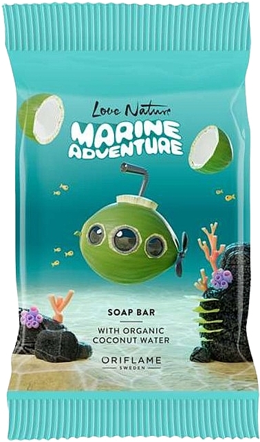 Детское мыло с органической кокосовой водой - Oriflame Love Nature Marine Adventure Soap Bar with Organic Coconut Water — фото N2