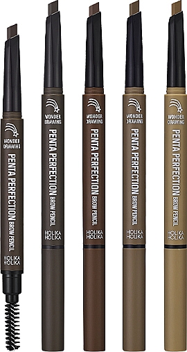 Олівець для брів - Holika Holika Wonder Drawing Penta Perfection Brow Pencil — фото N2