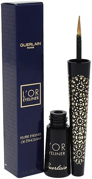 Жидкая подводка для глаз - Guerlain Eyeliner L'Or Sparkling Gold — фото N2