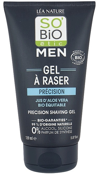 Гель для гоління - So'Bio Etic Men Shaving Gel Aloe Vera — фото N1