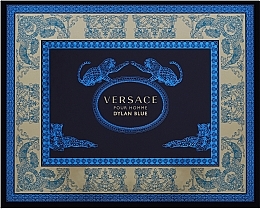 Versace Pour Homme Dylan Blue - Набор (edt/50ml + 50ash/b + 50sh/g) — фото N1