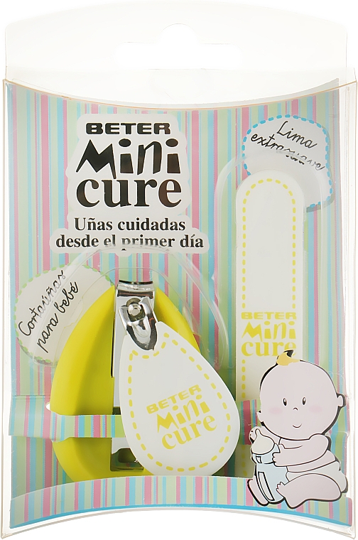 Манікюрний набір дитячий, салатовий - Beter Mini-Cure Pink — фото N1