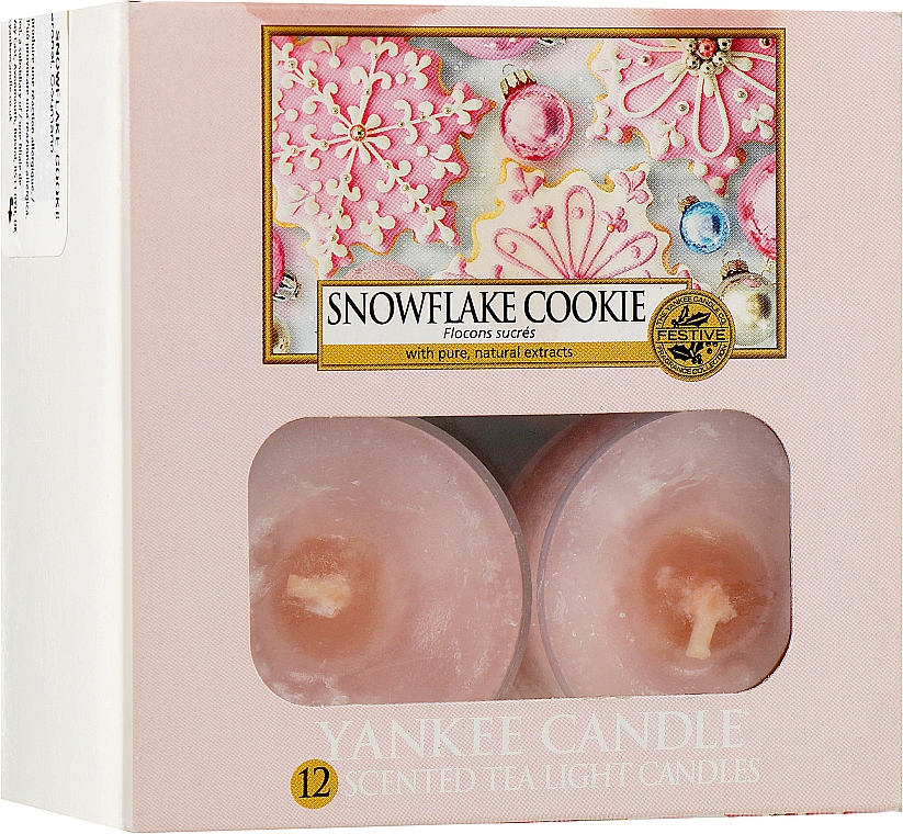 Чайные свечи - Yankee Candle Scented Tea Light Candles Snowflake Cookie