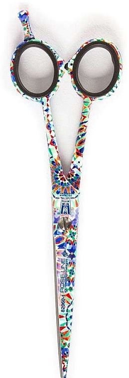 Перукарські ножиці прямі 82060-1, 15.24 см - Witte Rose Line Art Mosaic — фото N1
