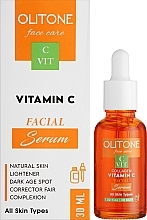 Осветляющая и омолаживающая сыворотка для лица, с витамином С - Olitone Face Serum — фото N2
