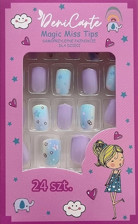 Накладные ногти для детей "Звезды", 910 - Deni Carte Magic Miss Tips — фото N1