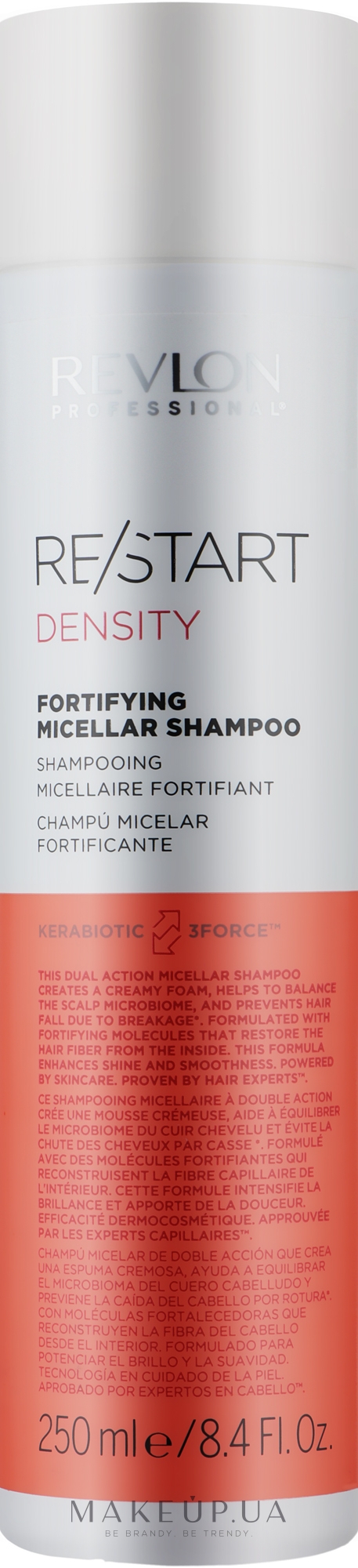 Укрепляющий мицеллярный шампунь - Revlon Professional Restart Density Fortifying Micellar Shampoo — фото 250ml
