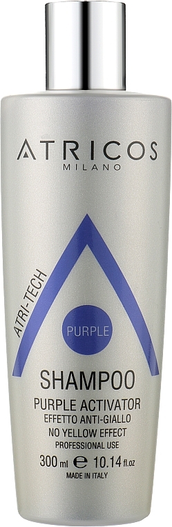 УЦІНКА Шампунь для волосся "Пурпурний активатор" - Atricos Purple Activator No Yellow Effect Shampoo * — фото N1