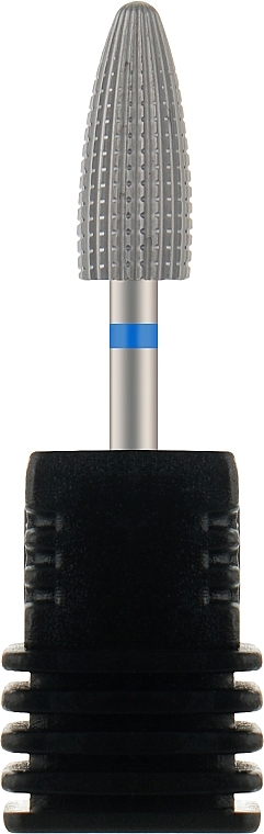 Фреза для маникюра твердосплавная, "Кукуруза", 110 642REV, реверсивная синяя насечка - Tufi Profi Premium — фото N1