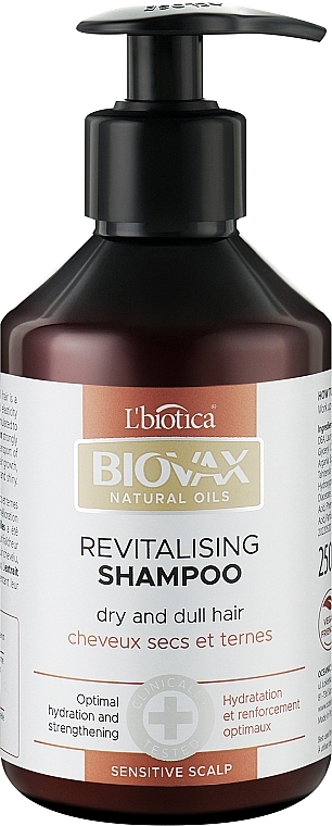 Шампунь для волосся "Натуральні олії" - L'biotica Biovax Intensive Regeneration Shampoo
