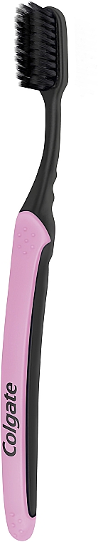 Зубная щетка "Шелковые нити", мягкая, для защиты десен, с колпачком, розовая - Colgate Slim Soft — фото N3