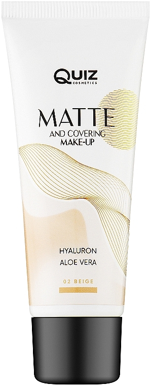 Тональная основа матирующая - Quiz Cosmetics Matte & Covering Make-Up — фото N1
