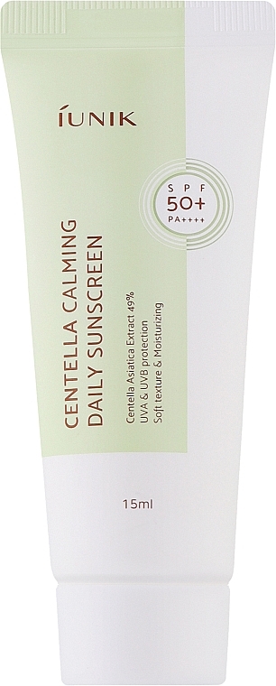 УЦІНКА Сонцезахисний крем з екстрактом центели - Iunik Centella Calming Daily Sunscreen SPF50+ * — фото N1