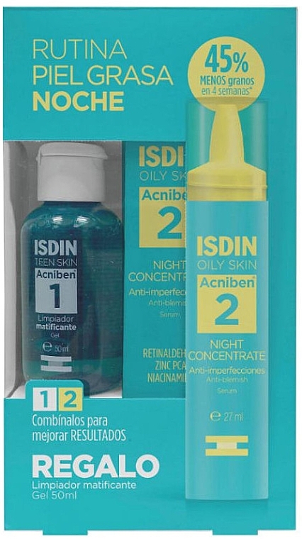 Набор - Isdin Acniben (cl/gel/50ml + s/erum/27ml) — фото N1