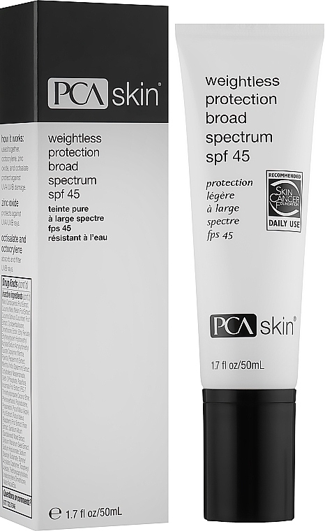 Сонцезахисний крем SPF 45 для обличчя - PCA Skin Weightless Protection Broad Spectrum SPF 45 — фото N2