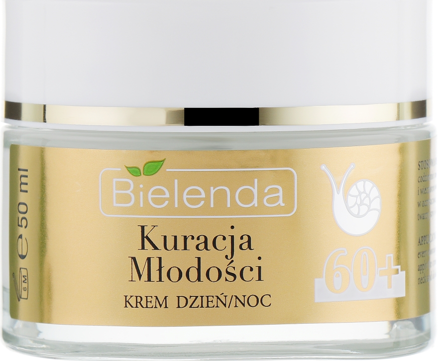 Регенерирующий крем для лица от морщин с муцином улитки - Bielenda Kuracja Mlodosci Cream 60+ — фото N2