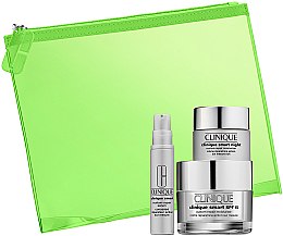 Духи, Парфюмерия, косметика Набор для ухода за сухой кожей лица - Clinique Smart Moisturizer Value Set (d/cr/50ml + n/cr/15ml + ser/10ml + punch)