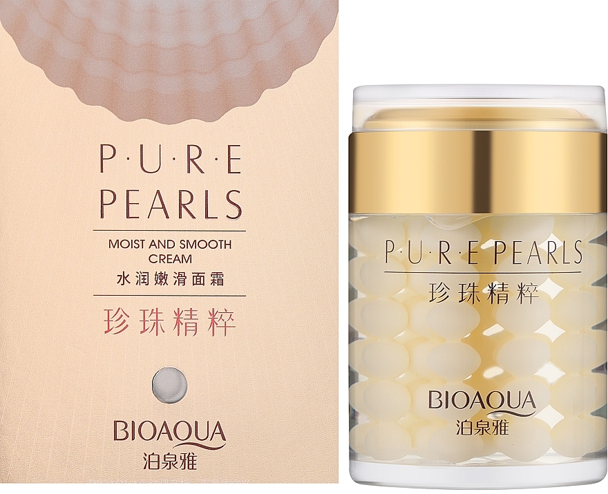 Увлажняющий крем для лица с натуральной жемчужной пудрой - Bioaqua Pure Pearls Cream — фото N2