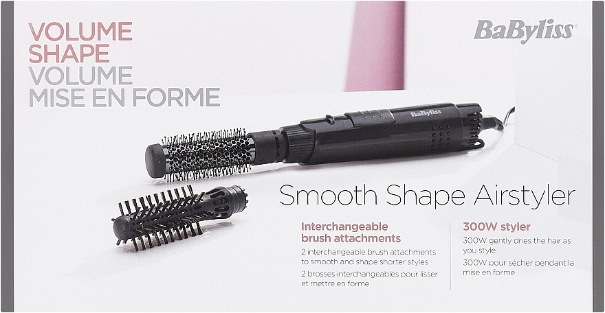 Фен-щетка для волос - BaByliss Smooth Shape Airstyler AS86E  — фото N2