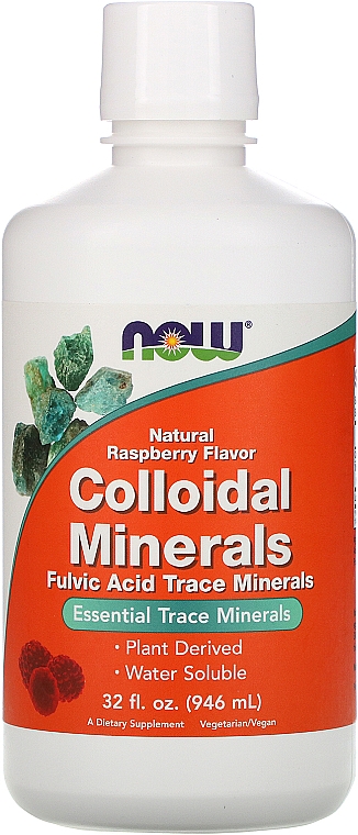 Колоїдні мінерали - Now Foods Colloidal Minerals Natural Raspberry Flavor — фото N1