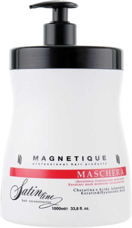 Маска з гіалуроновою кислотою і кератином для волосся  - Magnetique Satin Line Reconstructor Mask — фото N2