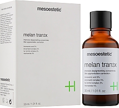 Депигментирующая сыворотка - Mesoestetic Melan Tran3x Intensive Depigmenting Concentrate Serum — фото N2