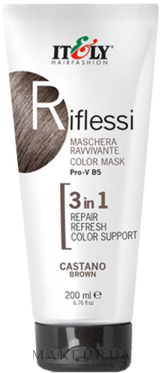 Оттеночная маска для поддержания цвета волос - Itely Hairfashion Riflessi  — фото Castano Brown