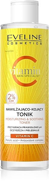 Зволожуючий та заспокійливий тонік - Eveline Cosmetics Moisturizing and Soothing Tonic  Vitamin C Skin Specialist  — фото N1