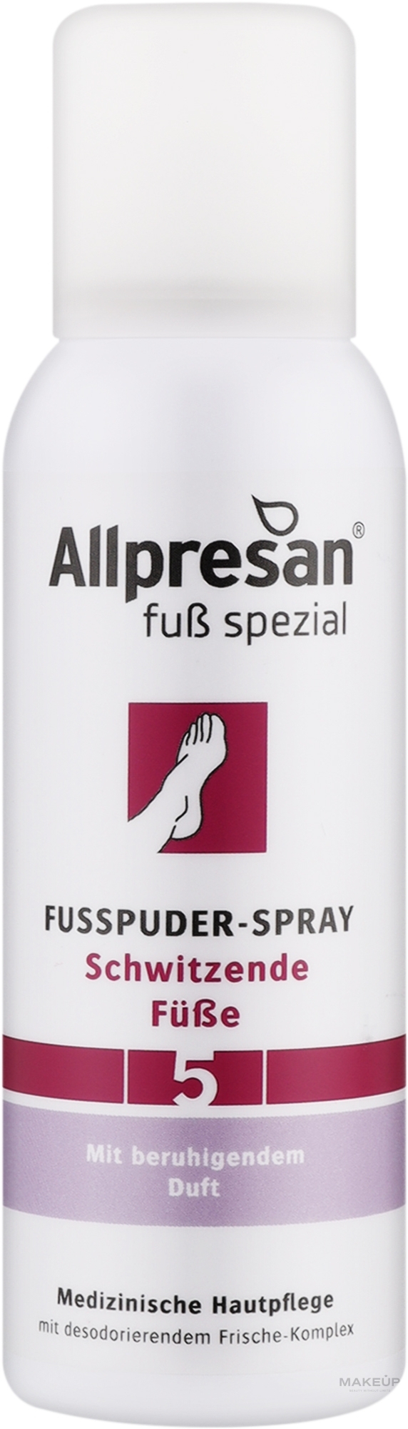 Спрей-пудра для ног "Потные ноги" - Allpresan Foot Special 5 Fusspuder-Spray — фото 125ml