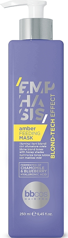 Маска для волосся "Бурштин" - BBcos Emphasis Blond-Tech Effect Amber Feeding Mask — фото N1