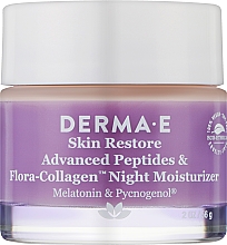 Парфумерія, косметика Нічний зволожувальний пептидний крем проти глибоких зморщок - Derma E Skin Restore Advanced Peptides & Flora-Collagen Night Moisturizer