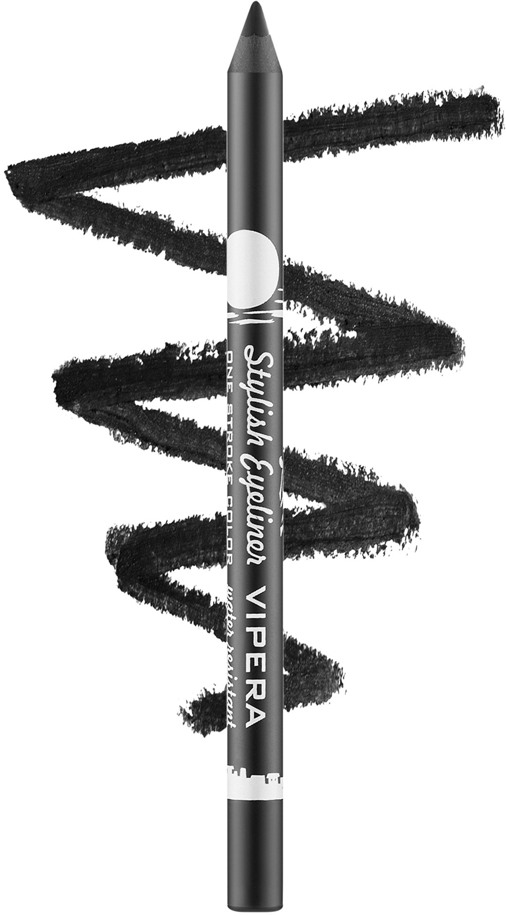 Підводка для очей - Vipera Stylish One Stroke Color Waterresistant Eyeliner  — фото 01 - Black