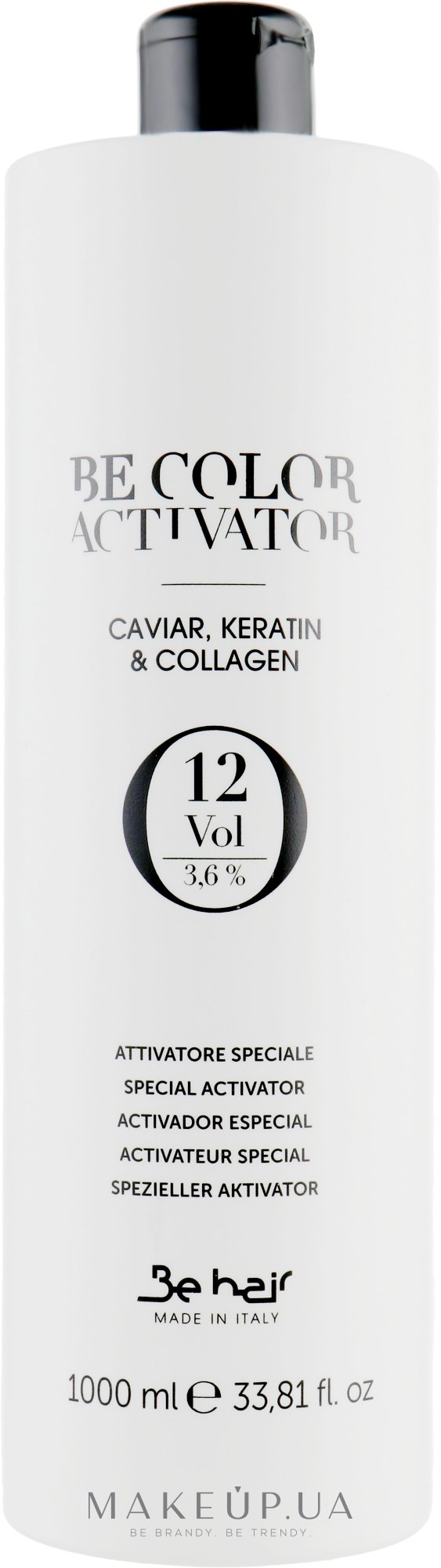 Окислитель 3,6% - Be Hair Be Color Activator with Caviar Keratin and Collagen — фото 1000ml