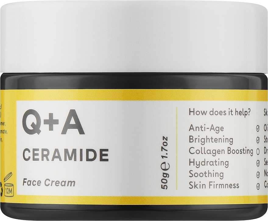Дневной крем для лица - Q+A Ceramide Barrier Defense Face Cream  — фото N1