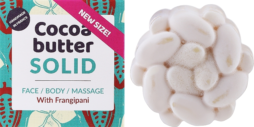 Тверде масло для обличчя і тіла - Lamazuna Solid Cocoa Butter With Baobab Oil And Frangipani — фото N2
