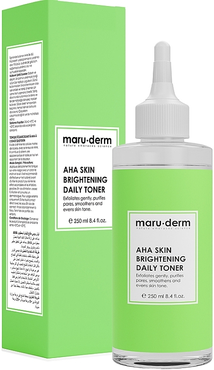 Відбілювальний тонік з AHA-кислотами проти вугрового висипу - Maruderm Cosmetics AHA Skin Brightening Daily Toner — фото N1