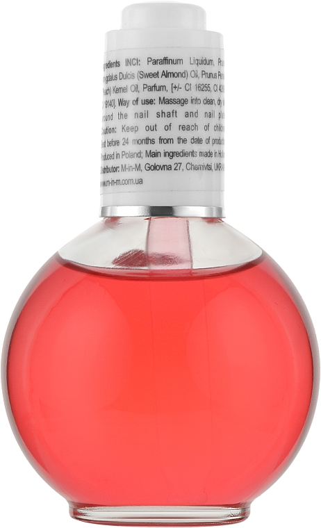 Олія для кутикули з піпеткою, барбарис - M-in-M Yummy Pink — фото N5