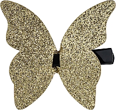 Парфумерія, косметика Затискач для волосся "Метелик", золотий, d-276 - Dini Hand Made