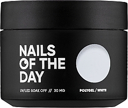 Парфумерія, косметика Полігель білий дрібнозернистий - Nails Of The Day Poly Gel White