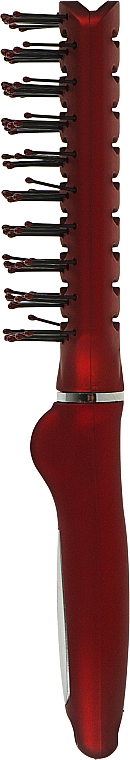 Масажна щітка для волосся, червона - Titania Salon Professional — фото N3