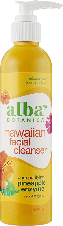 Очищающее средство для умывания лица с энзимами "Ананас" - Alba Botanica Natural Hawaiian Facial Cleanser Pore Purifying Pineapple Enzyme — фото N1