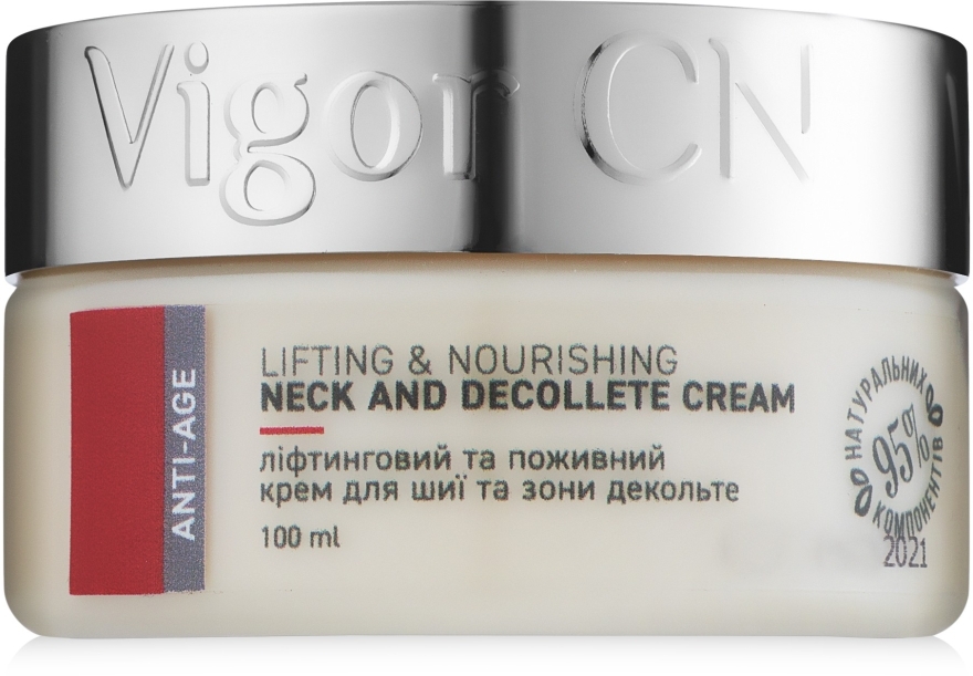 Ліфтинговий і поживний керм для шиї та декольте "Північна Америка" - Vigor Neck & Decollete Cream — фото N1